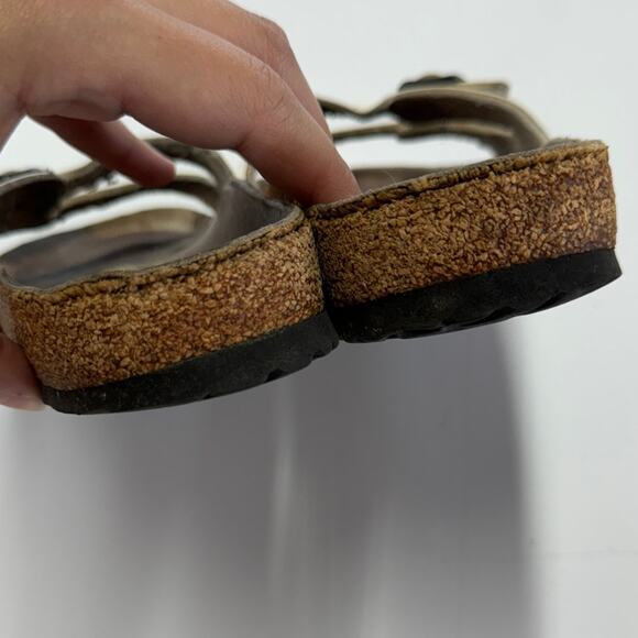 Birkenstock Sandals Womens 38 (7) White Ibiza Birko Flor Slip On Slide Shoes - Picture 9 of 10